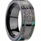 COI Black Tungsten Carbide Ring With Mother Of Pearl - TG2270