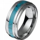 COI Tungsten Carbide Wedding Band Ring With Turquoise - TG3977
