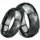 COI Black Ceramic Couple Wedding Band Ring - TG995