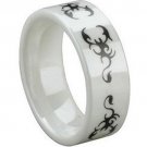 COI Ceramic Scorpion Wedding Band Ring - TG1473