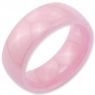 COI Pink Ceramic Dome Wedding Band Ring - TG2112AA