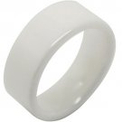 COI White Ceramic Pipe Cut Wedding Band Ring - TG2817AA