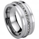 COI Tungsten Carbide Eternity Ring with Ceramic - TG713