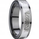 COI Tungsten Carbide Wedding Band Ring With Ceramic - TG2449