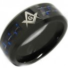 COI Tungsten Carbide Masonic Ring With Carbon Fiber-TG3253CC