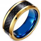 COI Tungsten Carbide Two Tone Ring With Carbon Fiber-TG1104
