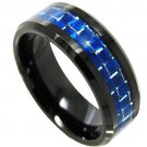 COI Black Tungsten Carbide Ring With Carbon Fiber - TG2423