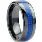 COI Black Tungsten Carbide Ring With Carbon Fiber - TG2615