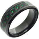 COI Black Tungsten Carbide Ring With Carbon Fiber - TG3692