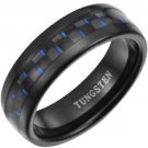 COI Black Tungsten Carbide Ring With Carbon Fiber - TG3694
