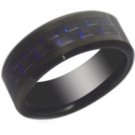 COI Black Tungsten Carbide Ring With Carbon Fiber - TG3791