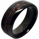 COI Black Tungsten Carbide Ring With Carbon Fiber - TG4200