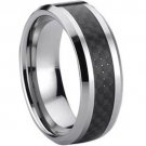 COI Tungsten Carbide Wedding Band Ring With Carbon Fiber-TG628