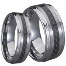 COI Tungsten Carbide Wedding Band Ring With Carbon Fiber-TG710