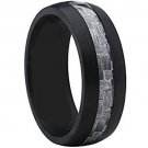 COI Black Tungsten Carbide Ring With Carbon Fiber - TG3217AA