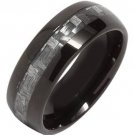 COI Black Tungsten Carbide Ring With Carbon Fiber - TG4011