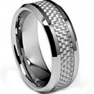 COI Tungsten Carbide Wedding Band Ring With Carbon Fiber-TG1383
