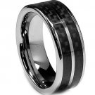 COI Tungsten Carbide Wedding Band Ring With Carbon Fiber-TG2347