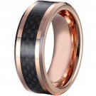 COI Tungsten Carbide Wedding Band Ring With Carbon Fiber-TG4022