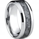 COI Tungsten Carbide Wedding Band Ring With Carbon Fiber-TG4023