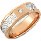 COI Tungsten Carbide Wedding Band Ring With Carbon Fiber-TG4087