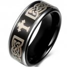 COI Tungsten Carbide Cross Wedding Band Ring - TG746AA