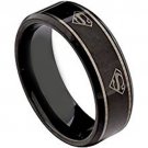 COI Tungsten Carbide Superman Wedding Band Ring-TG2193AAA