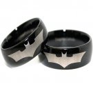 COI Black Tungsten Carbide BatMan Wedding Band Ring - TG2819