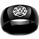 COI Black Tungsten Carbide FireFighter Ring - TG2922