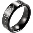 COI Black Tungsten Carbide Firefighter Ring - TG4627