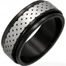 COI Black Tungsten Carbide Infinity Wedding Band Ring - TG2916