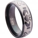 COI Black Tungsten Carbide Mo Anam Cara Ring - TG1101