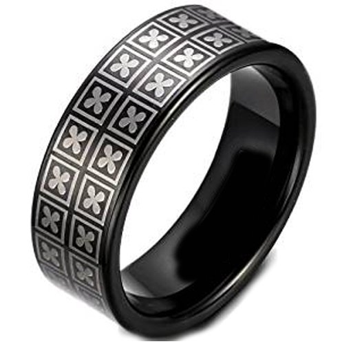 COI Black Tungsten Carbide Wedding Band Ring - TG1621AA