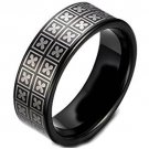 COI Black Tungsten Carbide Wedding Band Ring - TG1621AA
