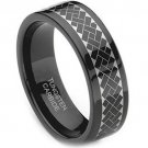 COI Black Tungsten Carbide Wedding Band Ring - TG2385