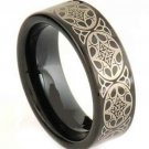 COI Black Tungsten Carbide Wedding Band Ring - TG2938