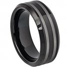 COI Black Tungsten Carbide Wedding Band Ring - TG4380