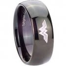 COI Black Tungsten Carbide Wonder Woman Ring - TG3681