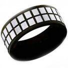 COI Tungsten Carbide Checkered Flag Ring-TG2917