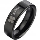 COI Tungsten Carbide Clover Ring With Custom Engraving-TG1932