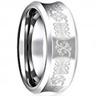 COI Tungsten Carbide Concave Wedding Band Ring - TG2601