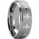 COI Tungsten Carbide Cross Wedding Band Ring - TG1818