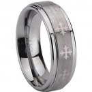 COI Tungsten Carbide Cross Wedding Band Ring - TG1971