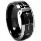 COI Tungsten Carbide Cross Wedding Band Ring - TG2170