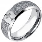 COI Tungsten Carbide Cross Wedding Band Ring - TG3856