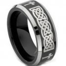 COI Tungsten Carbide Cross Wedding Band Ring - TG4464