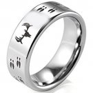 COI Tungsten Carbide Deer Track Wedding Band Ring - TG2531AA