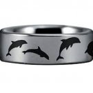 COI Tungsten Carbide Dolphin Wedding Band Ring - TG4554