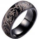 COI Tungsten Carbide Dome Wedding Band Ring - TG4282