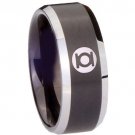 COI Tungsten Carbide Green Lantern Wedding Band Ring - TG4446